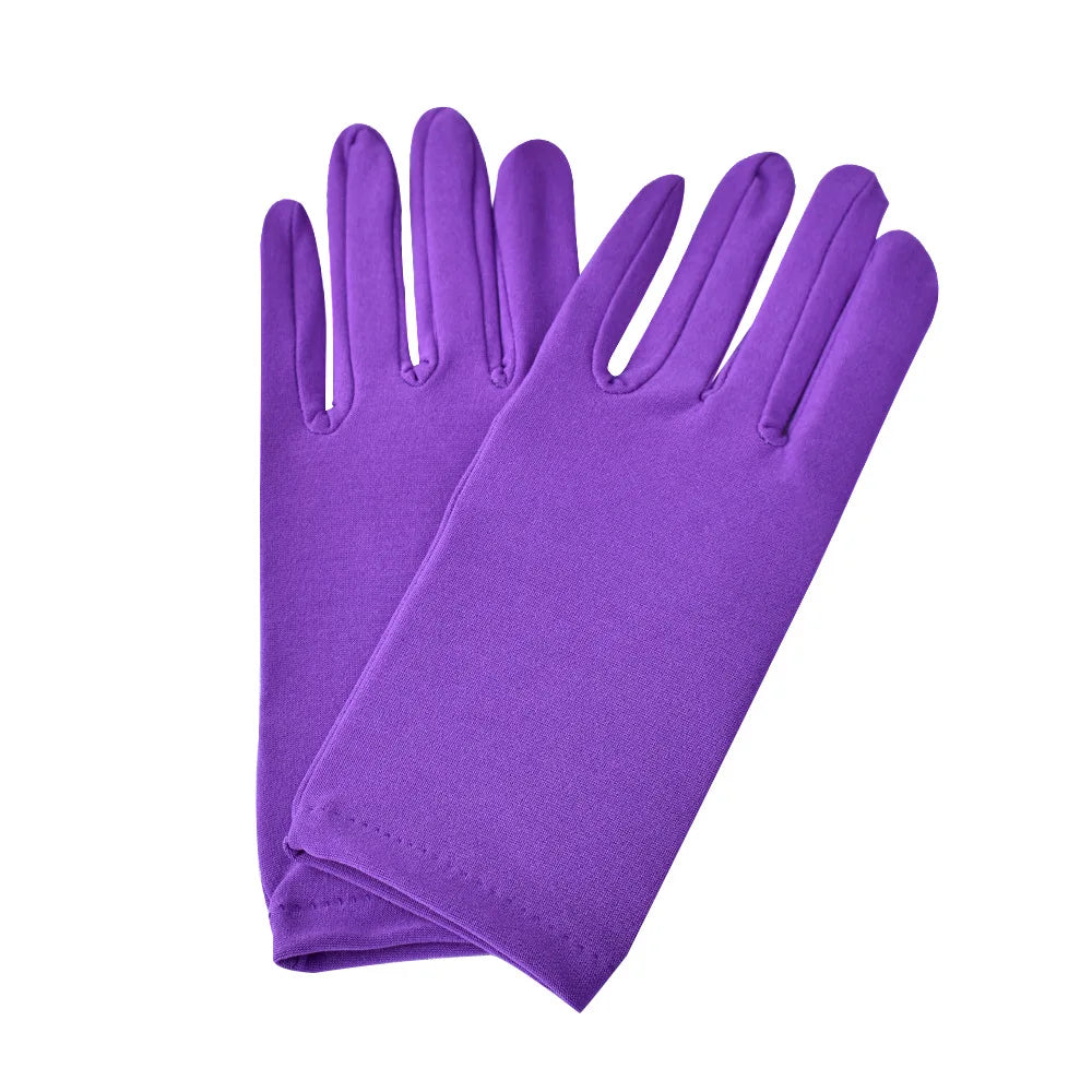 Wrist Length Fingerless Polyester Gloves