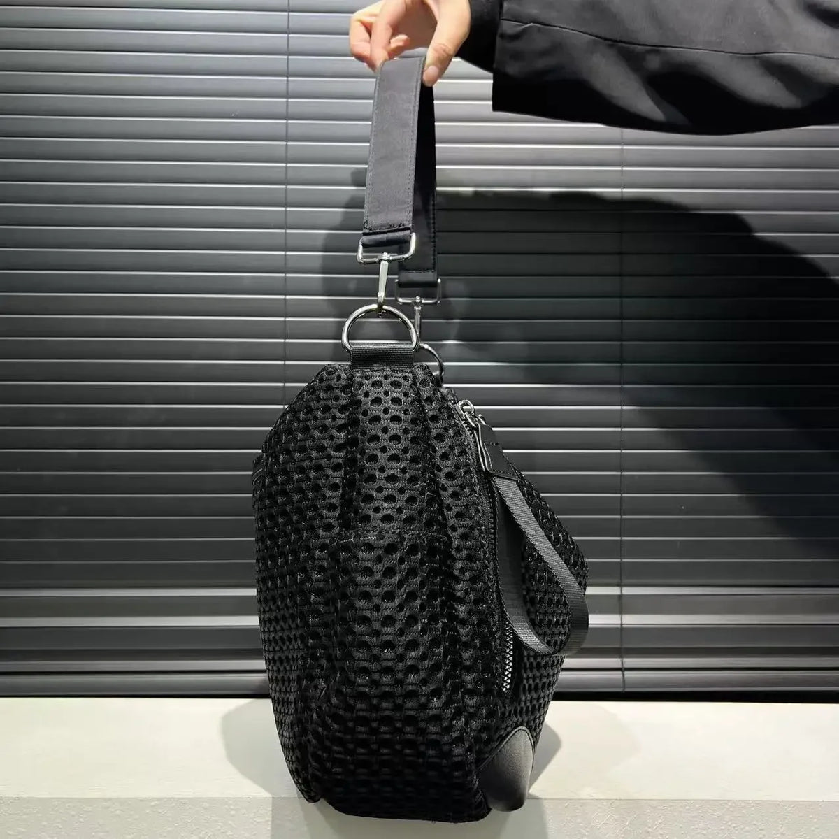 Retro Nylon Mesh Shoulder Bag With Large Capacity for Women