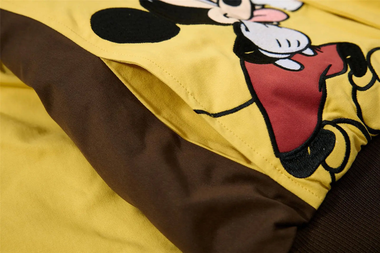 American Retro Cartoon Embroidery Patchwork Stand Collar Thickened Jacket for Men and Women Winter Loose Casual Warm Cotton Coat