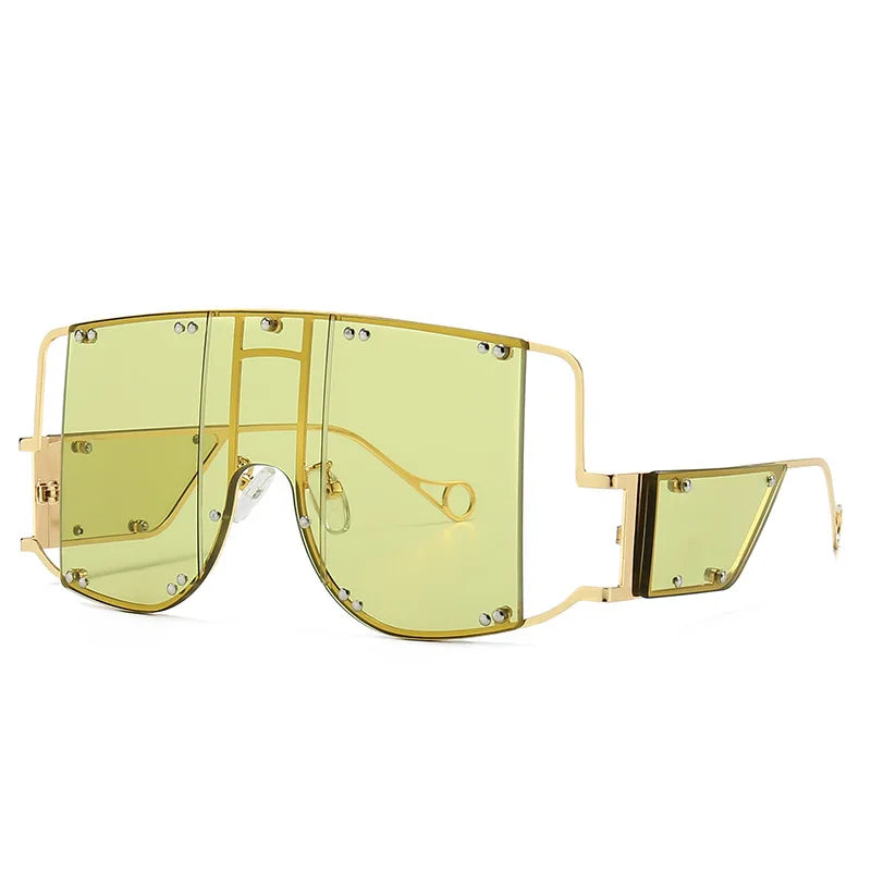 Oversized Mirrored Square Sunglasses