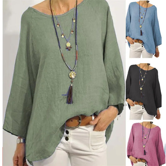 Relaxed Cotton Linen Blend Shirt