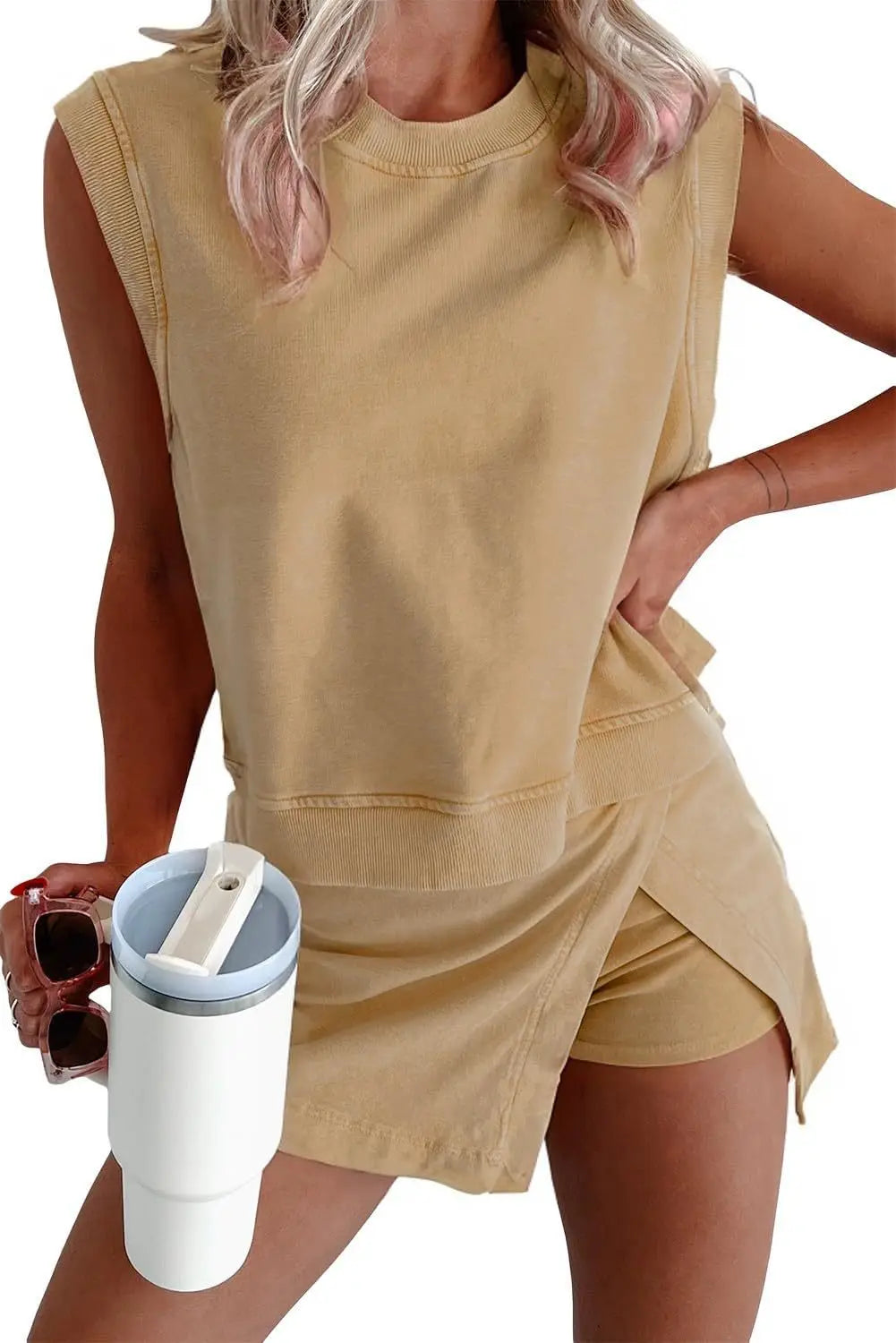 Casual Cotton Two Piece Set for Women Summer Ready
