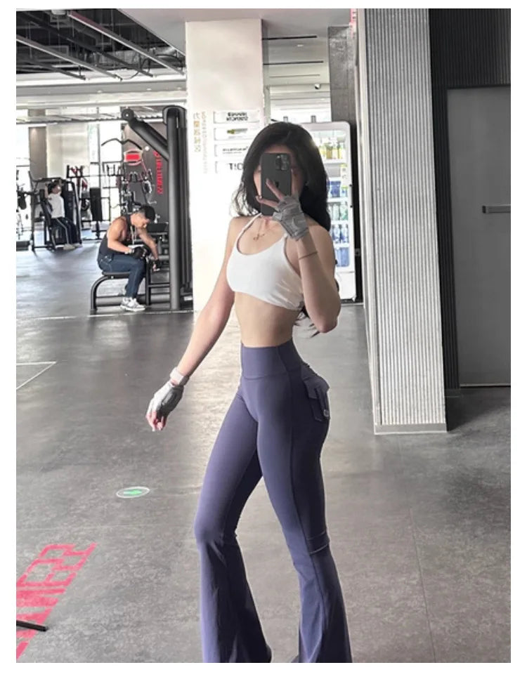 High Waist Push Up Workout Leggings With Pocket for Women