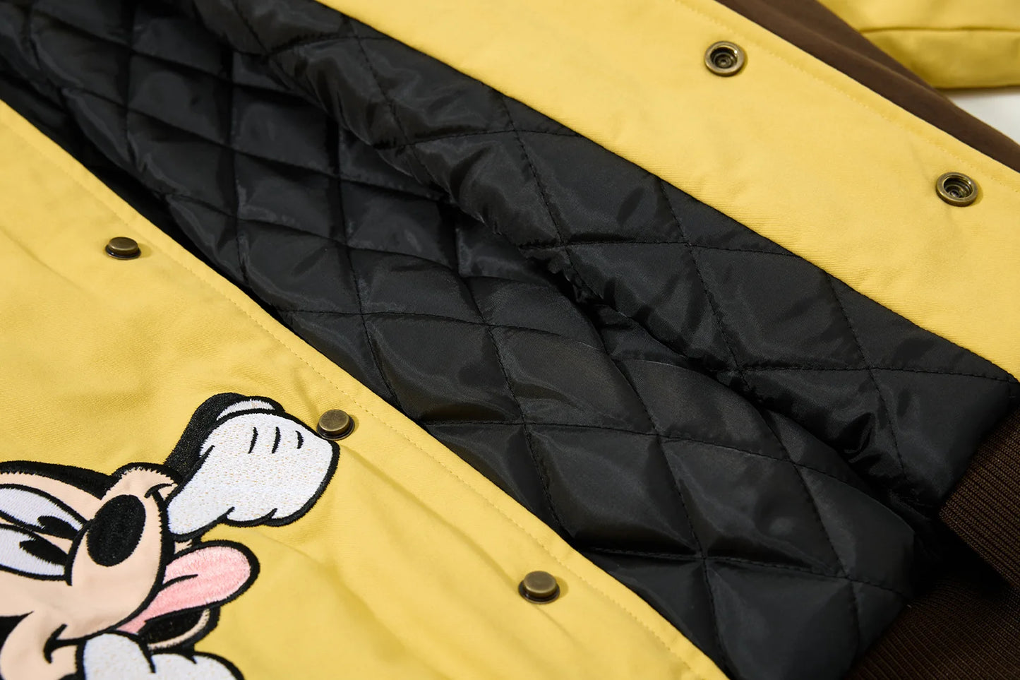 American Retro Cartoon Embroidery Patchwork Stand Collar Thickened Jacket for Men and Women Winter Loose Casual Warm Cotton Coat