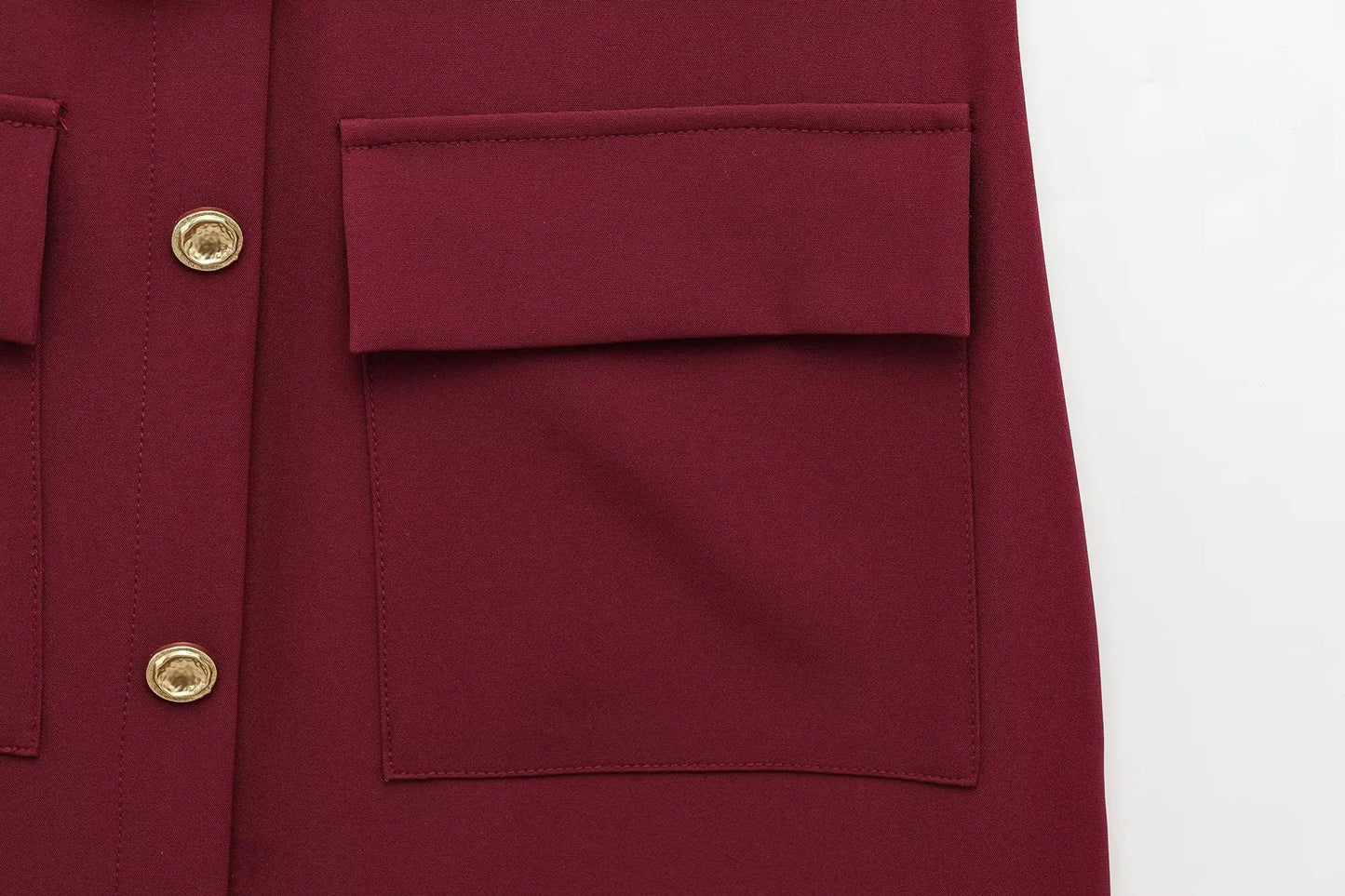 Sleek Belted Round Neck Classic Office Suit Set for Women