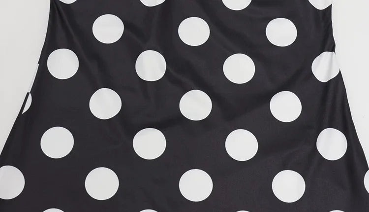Elegant Polka Dot Slim Fit Ankle Length Dress for Women