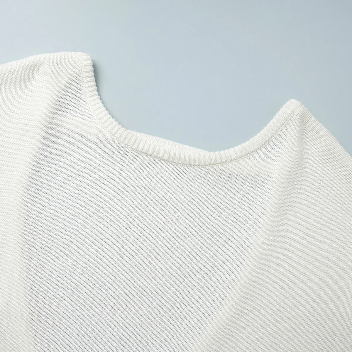 Backless Patchwork Knit Sweater