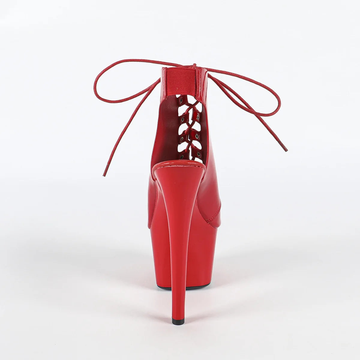 Premium Platform Peep Toe Lace Up Ankle Boots for Women