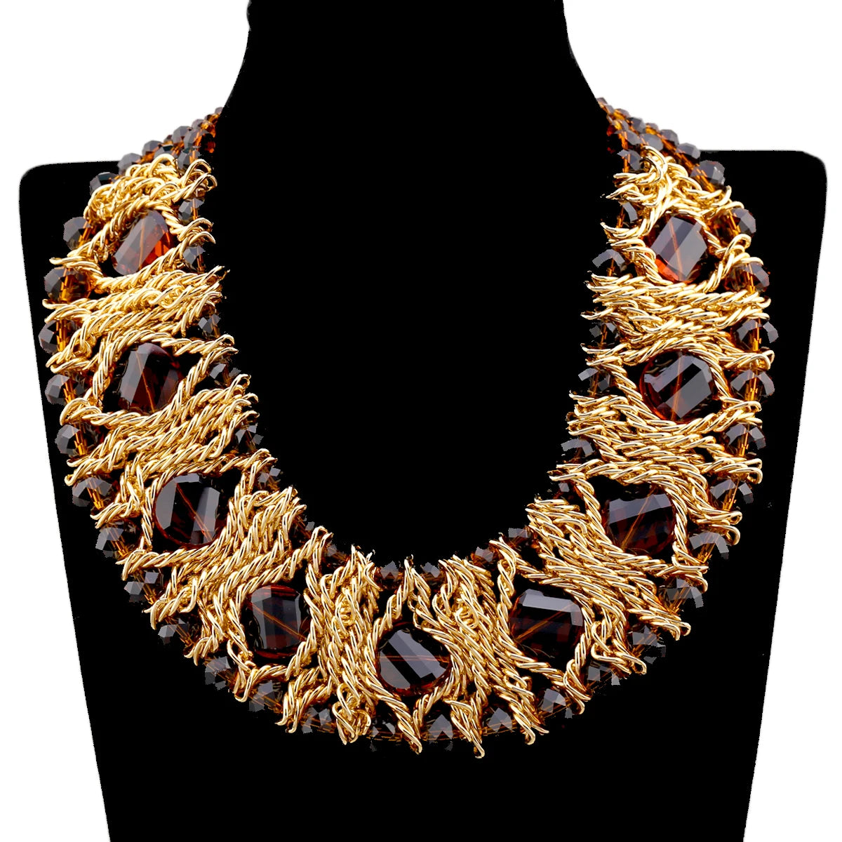 Beaded Crystal Statement Elastic Bracelet for Women