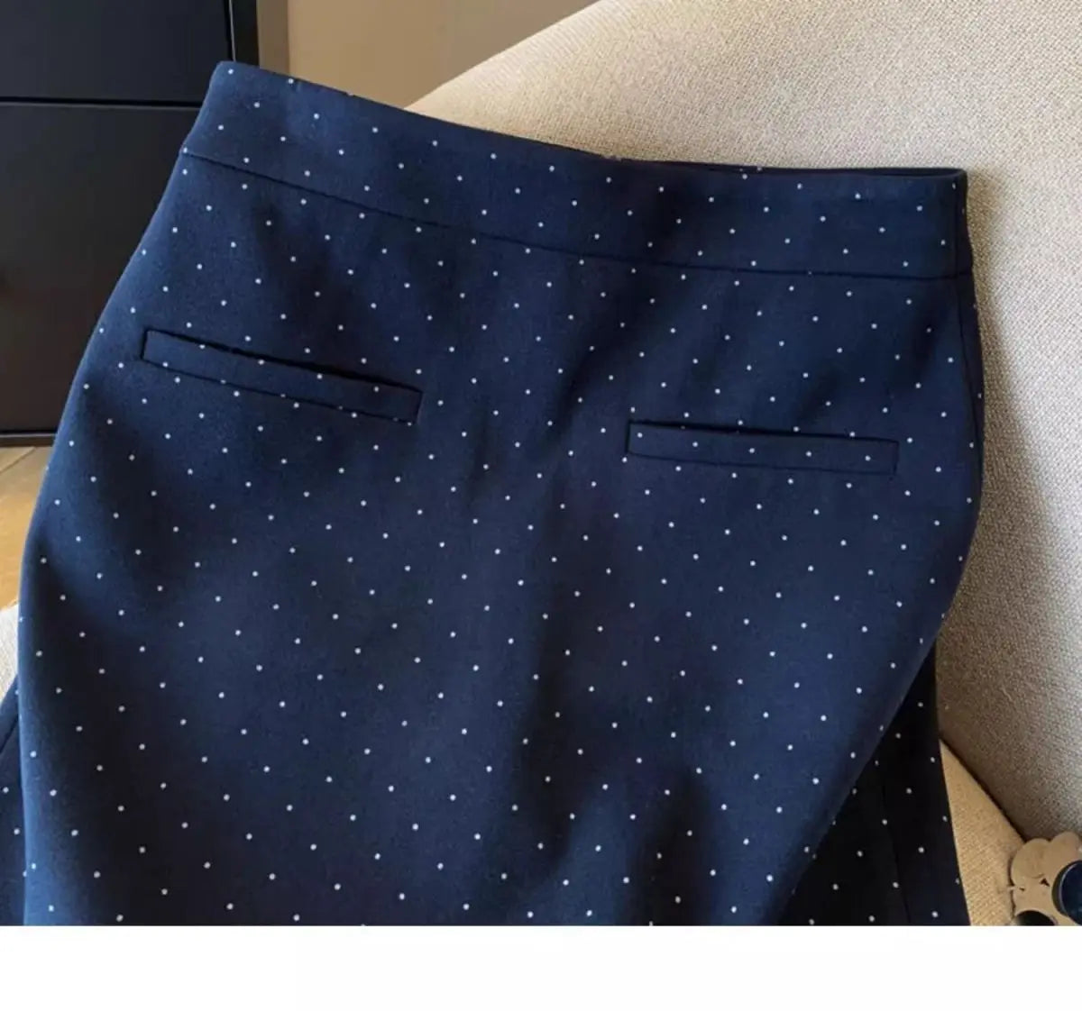Polka Dot Print High Waist Slim Midi Skirt for Women