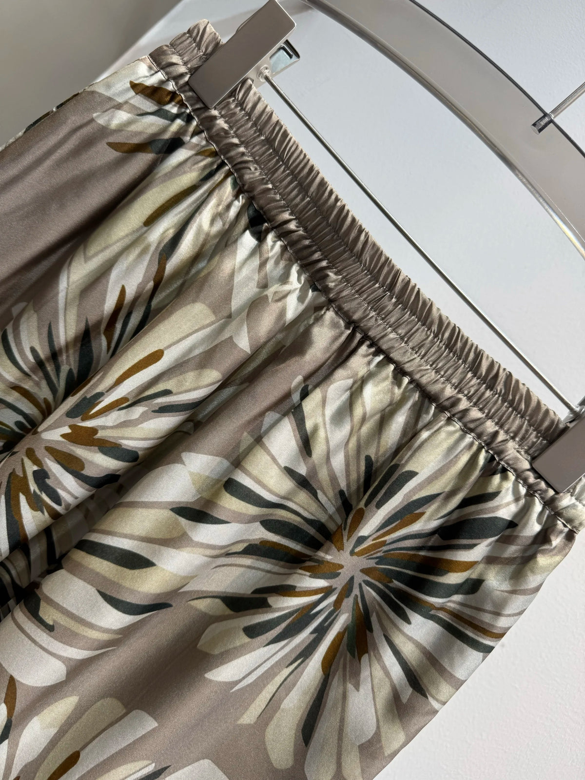 Loose Floral Print Silk Resort Five Piece Set for Women