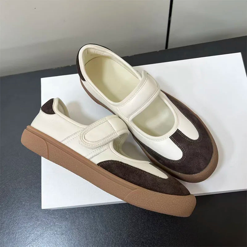 Casual Retro Suede Patchwork Lightweight Flats for Women