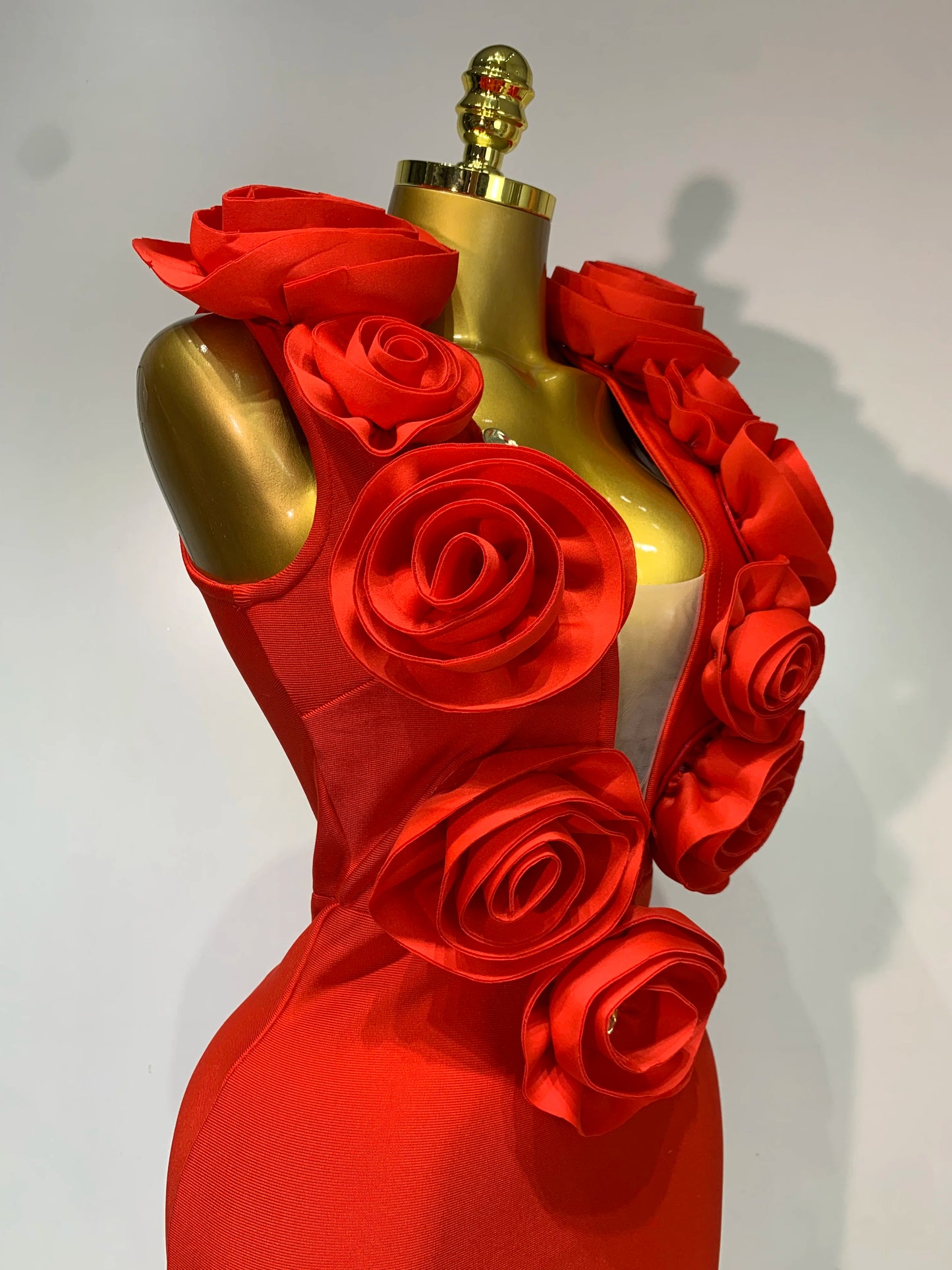 2025 New Fashion 3D Flower Sleeveless Bodycon Bandage Dress Women Celebrity Elegant Party Club Luxury Birthday Dress Vestidos ﻿