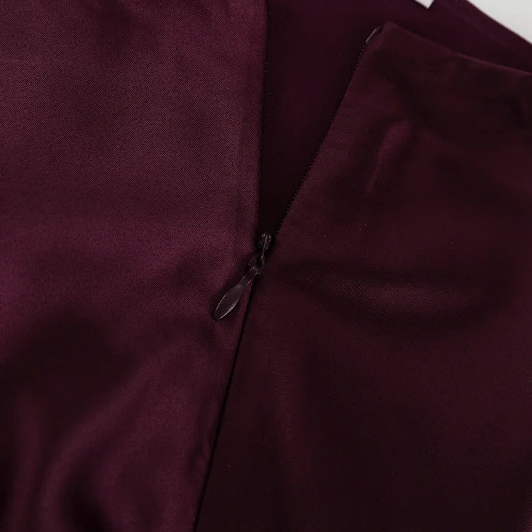 Draped Satin Maxi Skirt