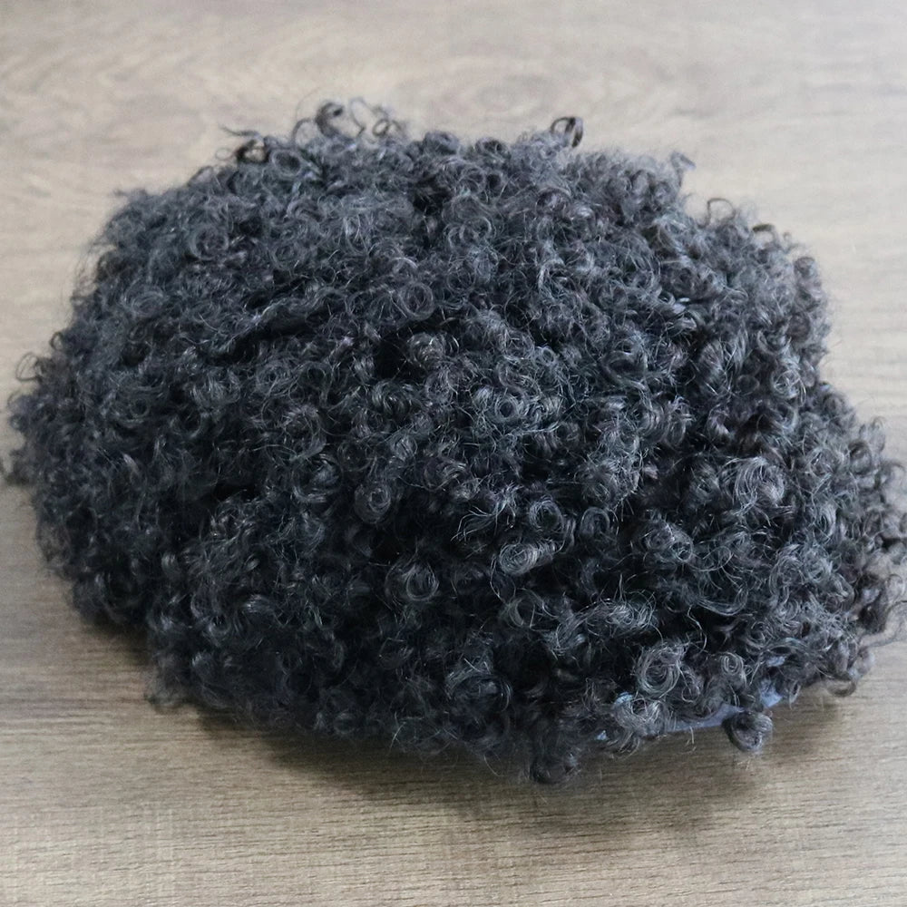 Kinky Curly Remy Human Hair Lace Toupee for Women
