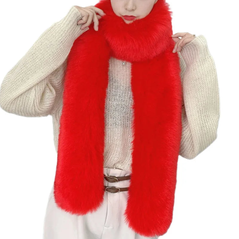 Fluffy Faux Fur Winter Wrap Scarf