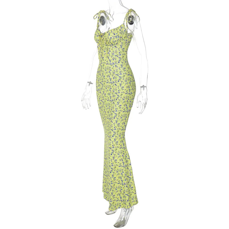 Floral Knit Slip Maxi Dress