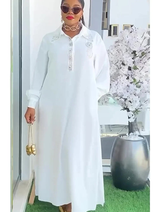 Plus Size African Party Dresses for Women 2025 New Summer Fashion Chiffon Evening Gown Elegant Turkey Muslim Maxi Long Dress
