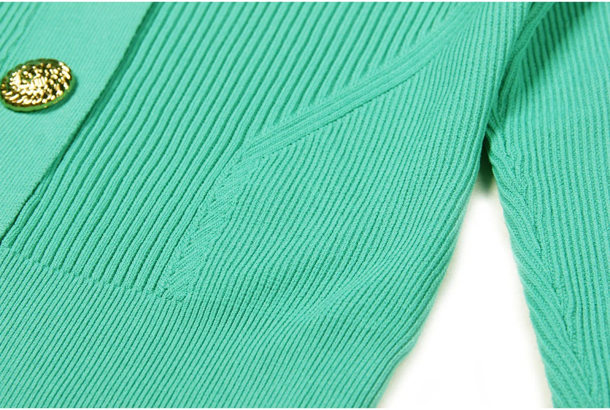 High-end Spring and Autumn New Fashion Women's Knitted Jacket Slim Elegant Commuter Knitted Top Cardigan Hidden Button Sweater
