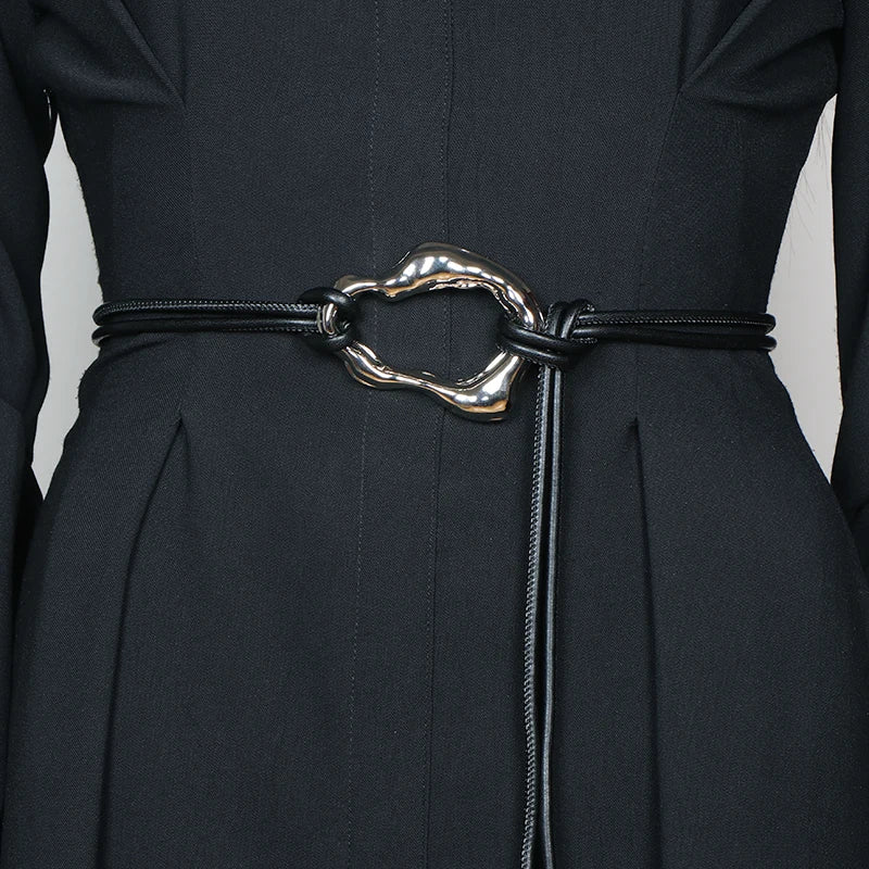 Fashion Braided Gold Knot Waist Chain Belt for Women