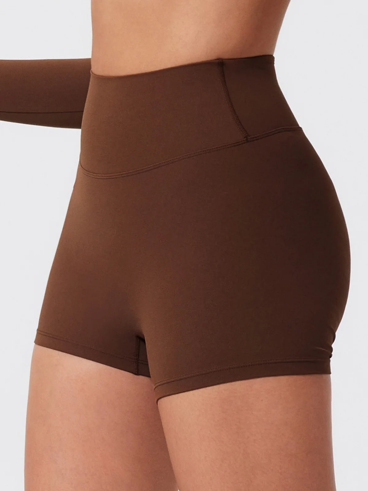 Sporty Solid U-Neck Crop Top and Shorts Two-Piece Set for Women
