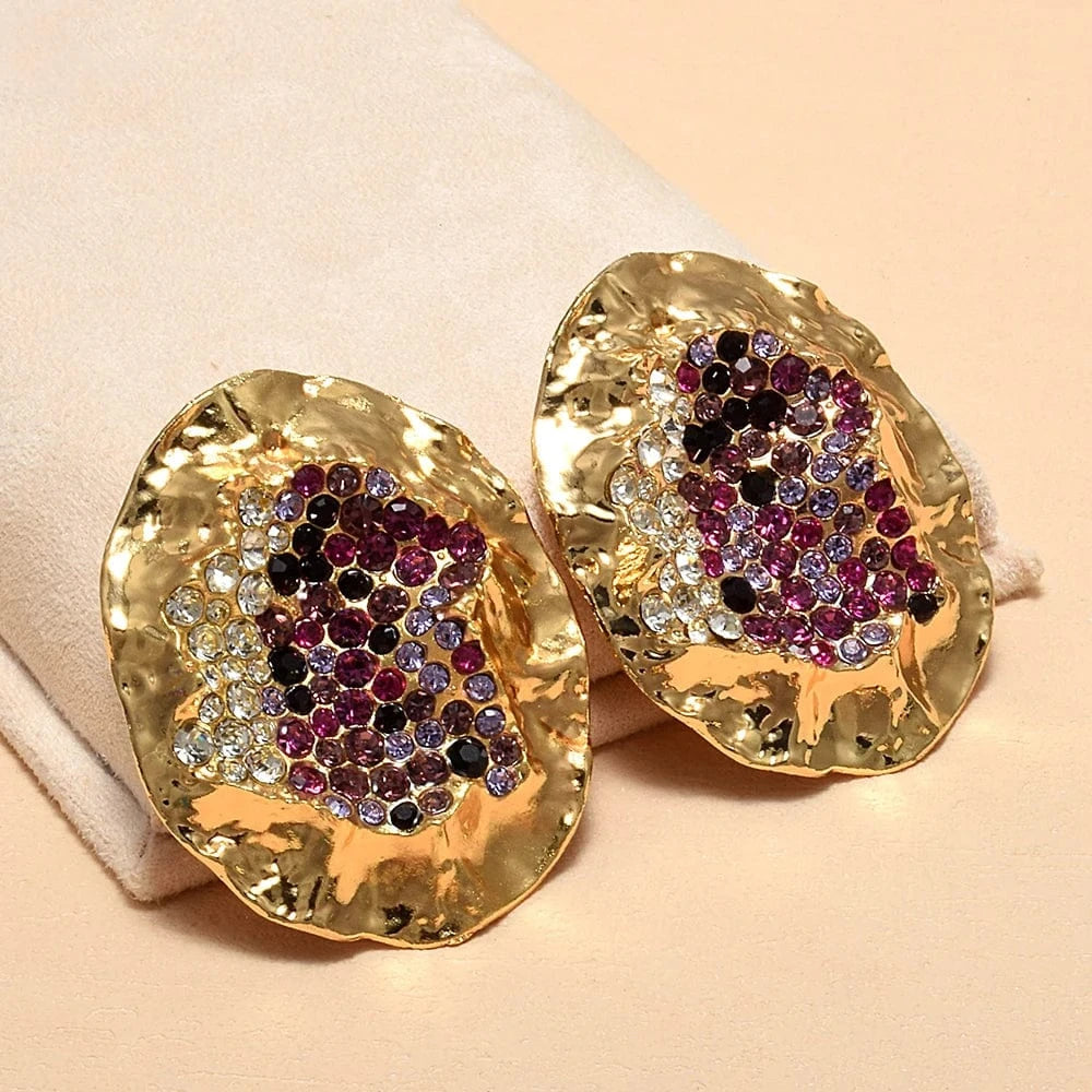 Statement Metal Earrings Trendy Drop Earrings Elegant Popular Earrings Female Accessories Wholesale