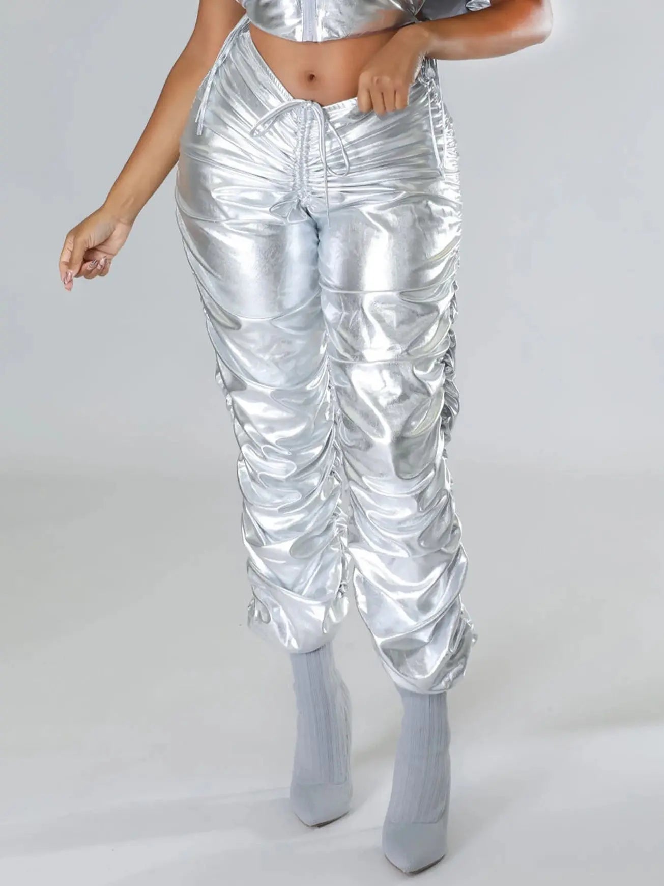 Mid Rise Disco Pants