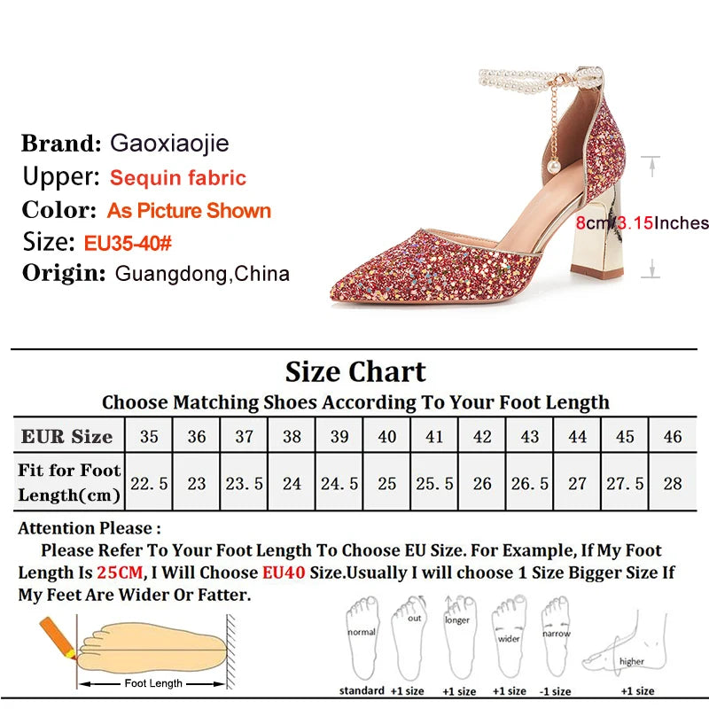 Pearl Embellished High Heel Ankle Strap Sandals for Women