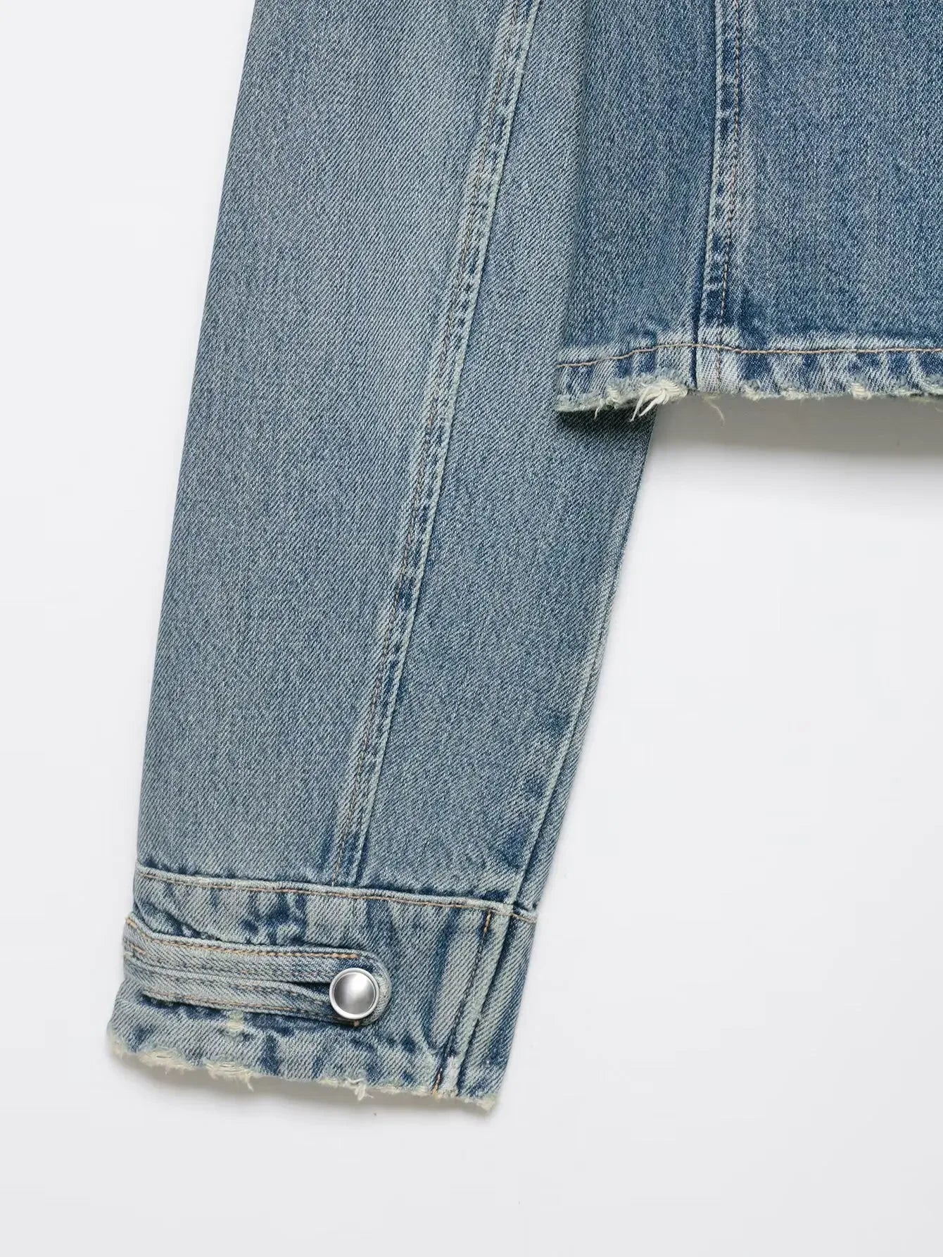 Vintage Inspired Retro Stand Collar Denim Jacket for Women