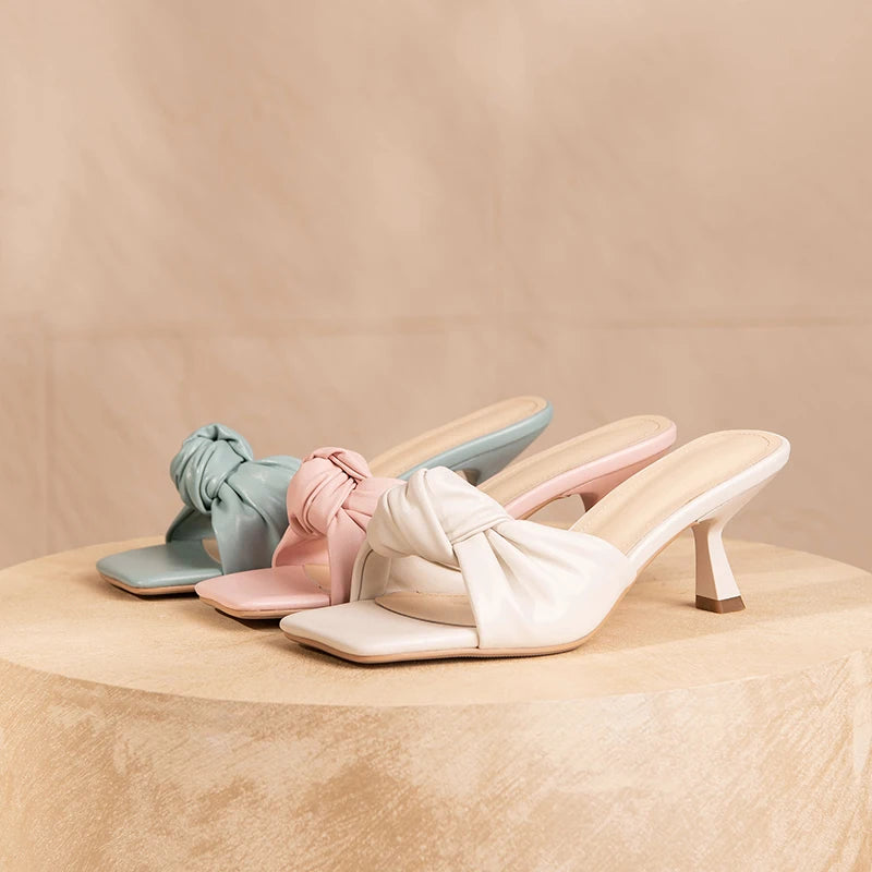 Summer Bowtie Open Toe High Heel + Sandals + for Women