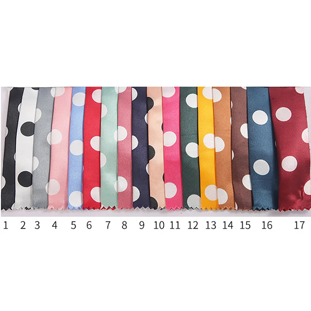 Elegant High Waist Polka Dot Wide Leg Satin Pants For Women