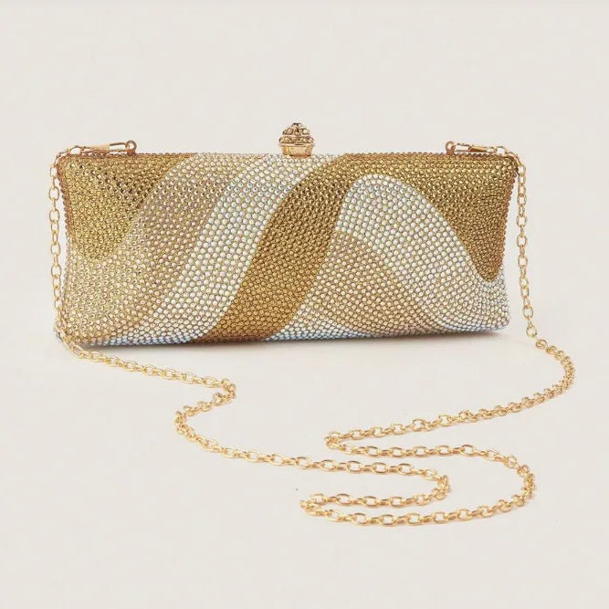 Rhinestone Beaded Crossbody Clutch