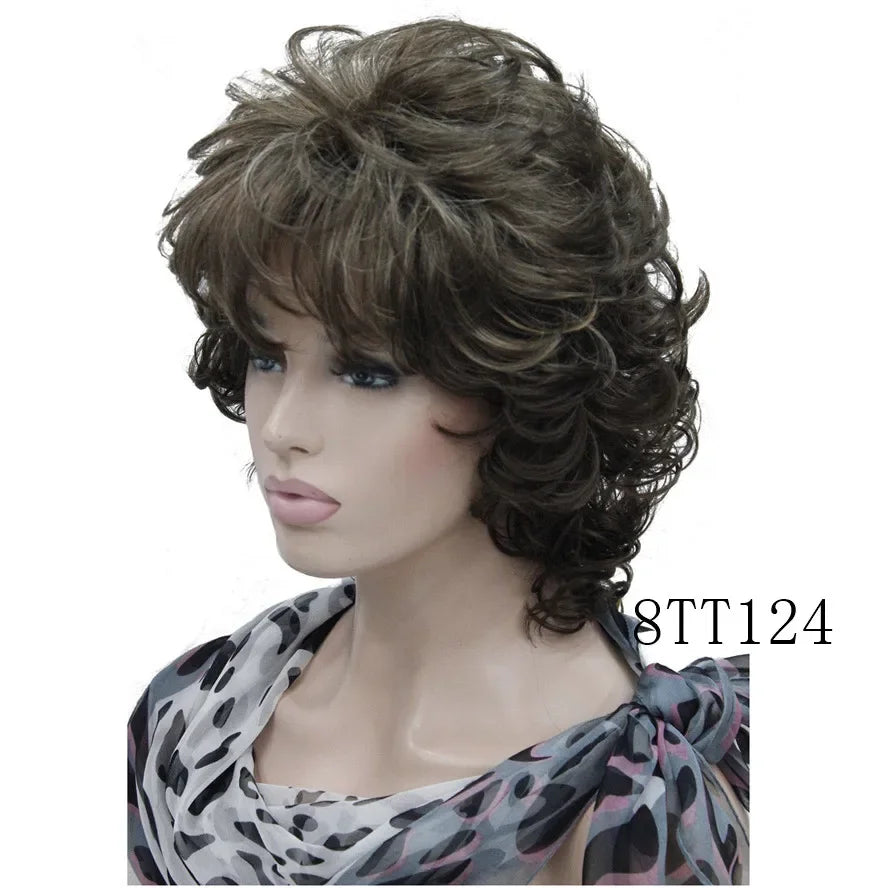 Short Curly Synthetic Wig With Comfortable Fit For Women