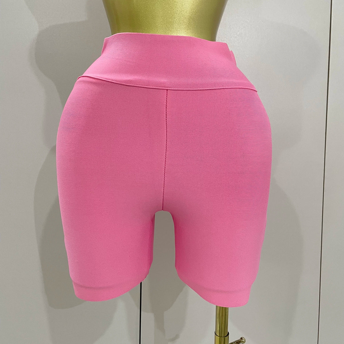 Stock Bandage Shorts Purple Pink Bandage Short Pants High Waist Top Quality Rayon Bandage Casual Sports Shorts Wholesale