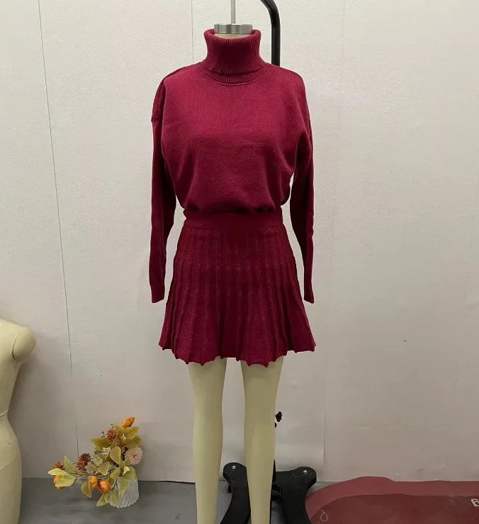 Cotton Linen Pleated Skirt Set