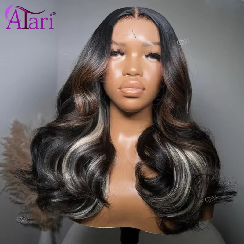 Brown Blonde Body Wave Lace Front Wig