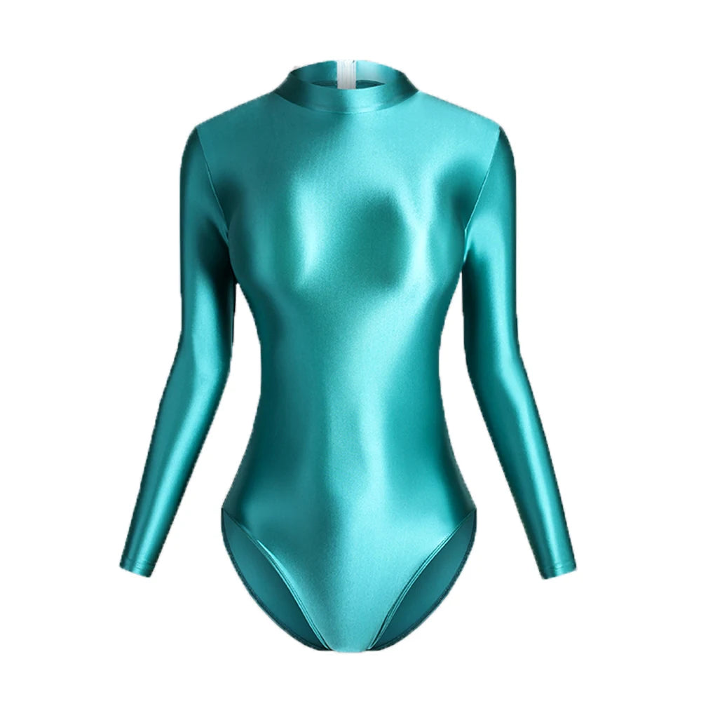 Silky Glossy One Piece Swimsuit