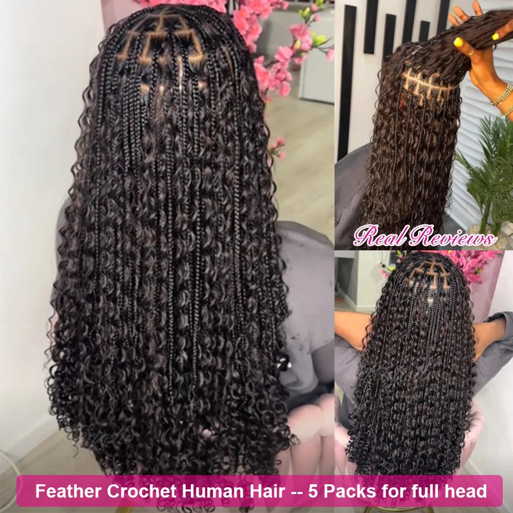 Pre-Divided Deep Wave Human Hair Crochet Extensions for Women