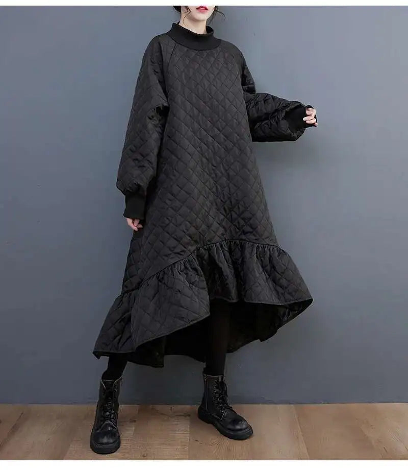 Loose Fishtail Mid-Calf Dress