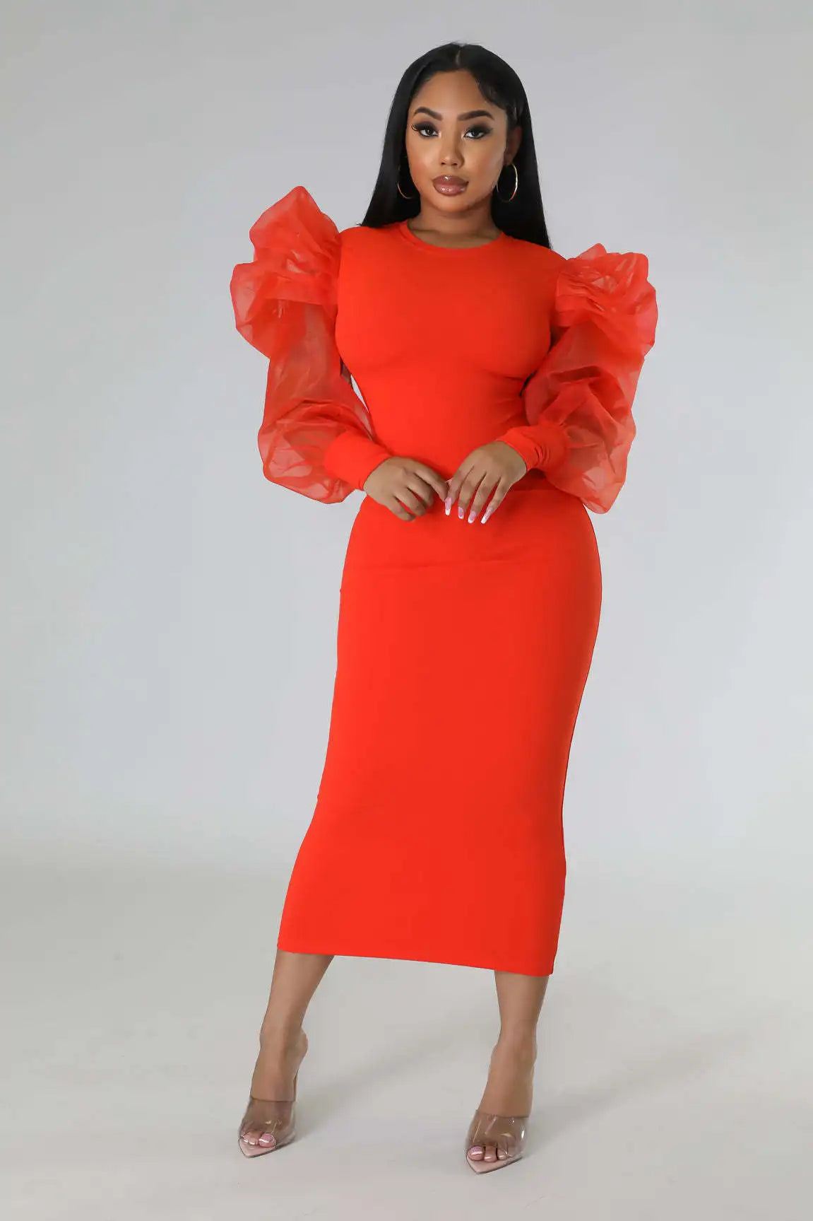 Women White Long Dress Lace Lantern Full Sleeve Round Neck A Line Dresses Elegant Ladies Splice Skirts Autumn Formal Vestidos