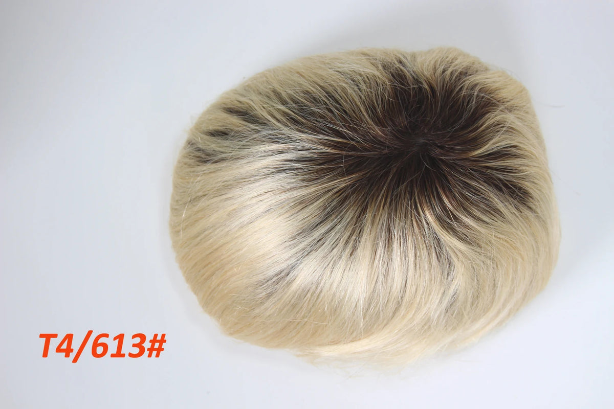Natural Remy Hair Thin Skin Toupee Hair System for Men