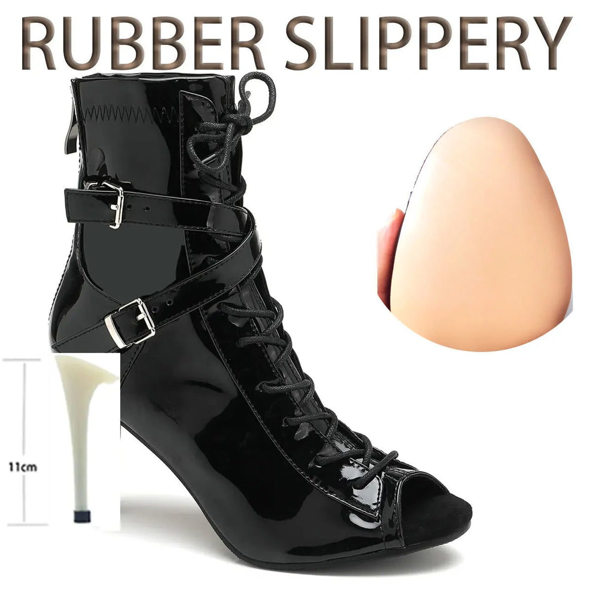 Lace Up High Heel Jazz Dance Ankle Boots for Women
