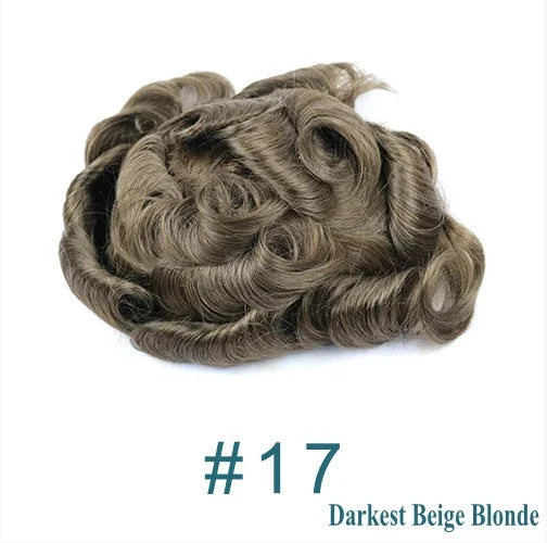 Deep Wave Curly Human Hair Lace Front Toupee for Women