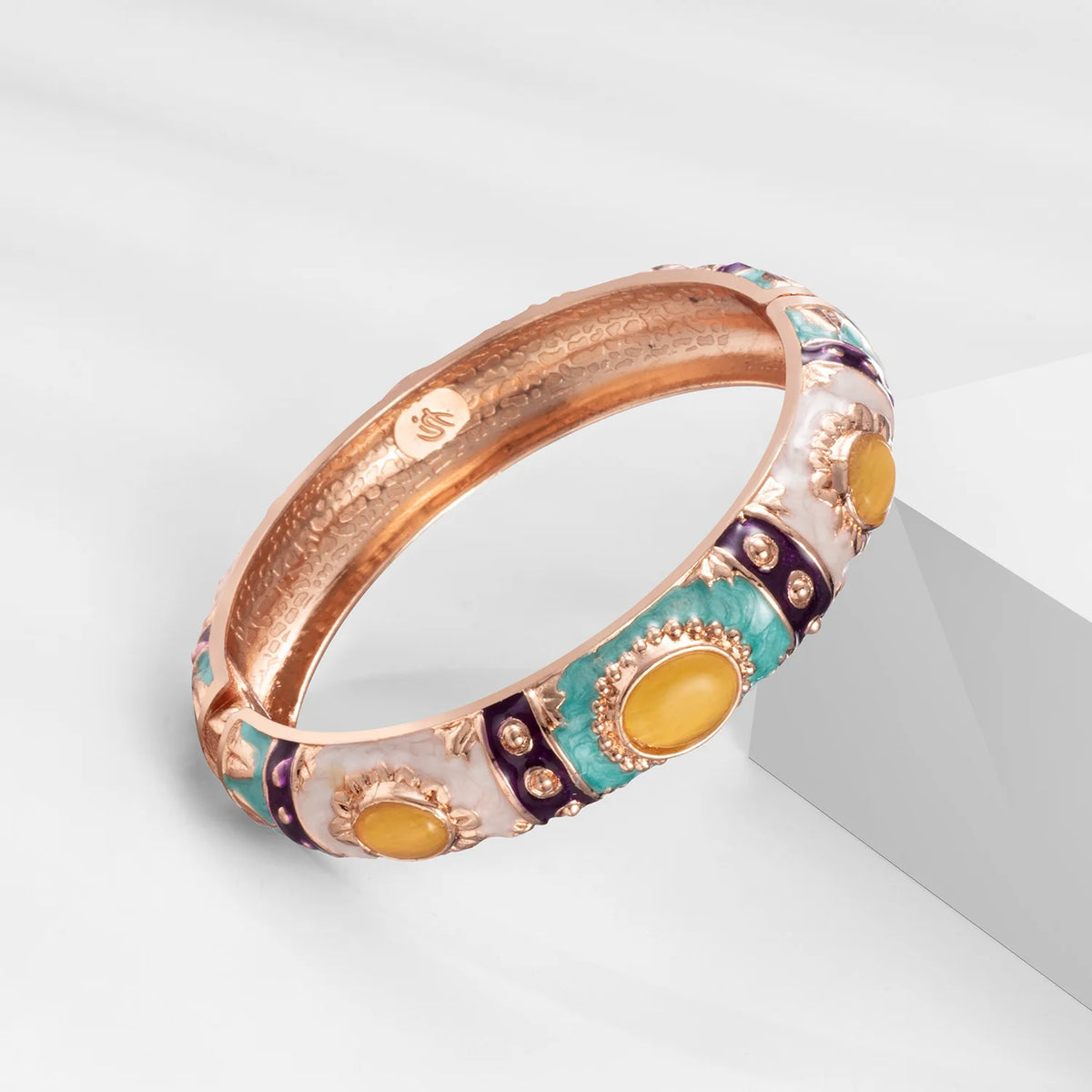 Colorful Enamel Bohemian Bangle Bracelet for Women