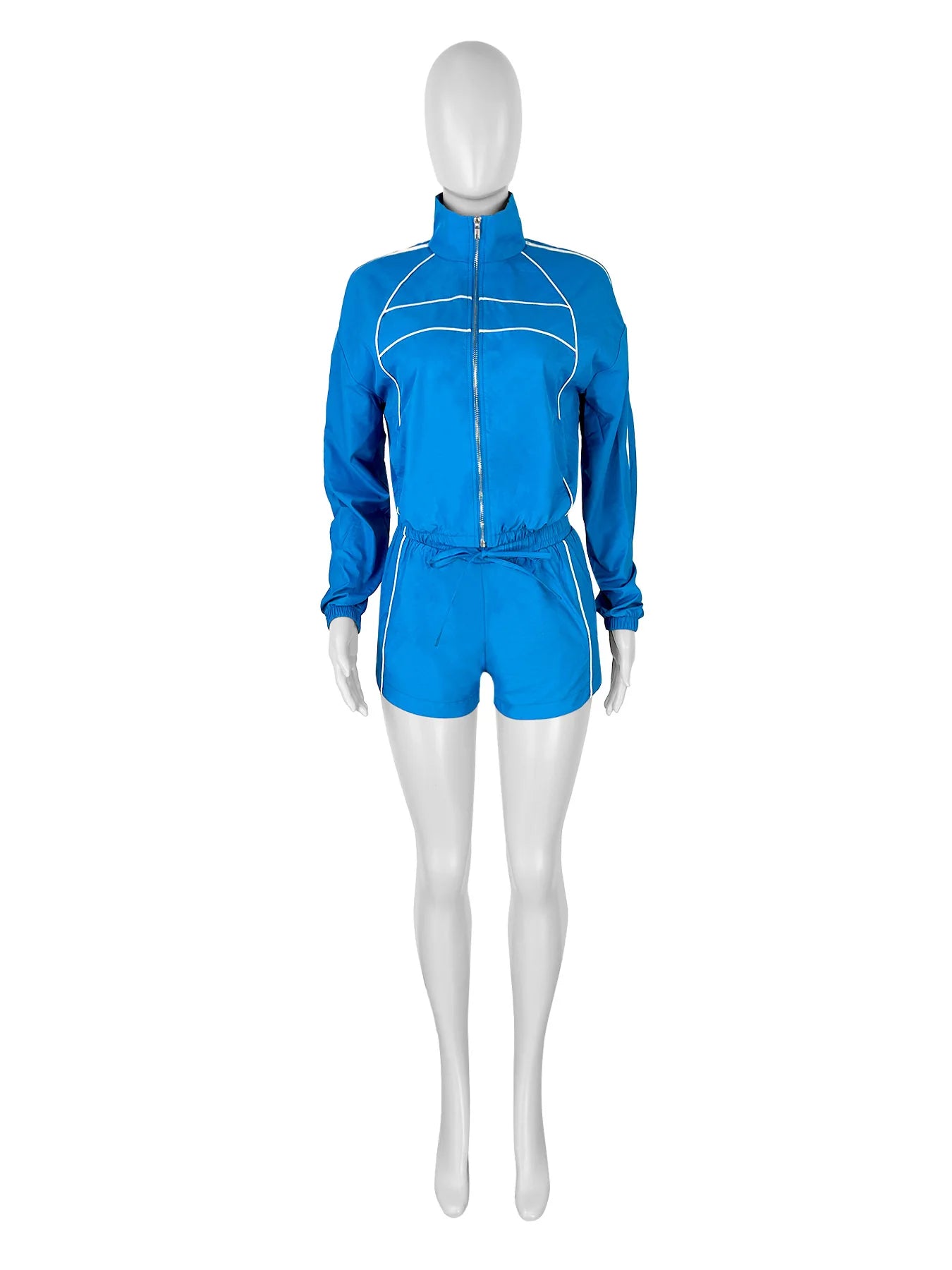 Athletic V Neck Long Sleeve Casual Lounge Set for Women