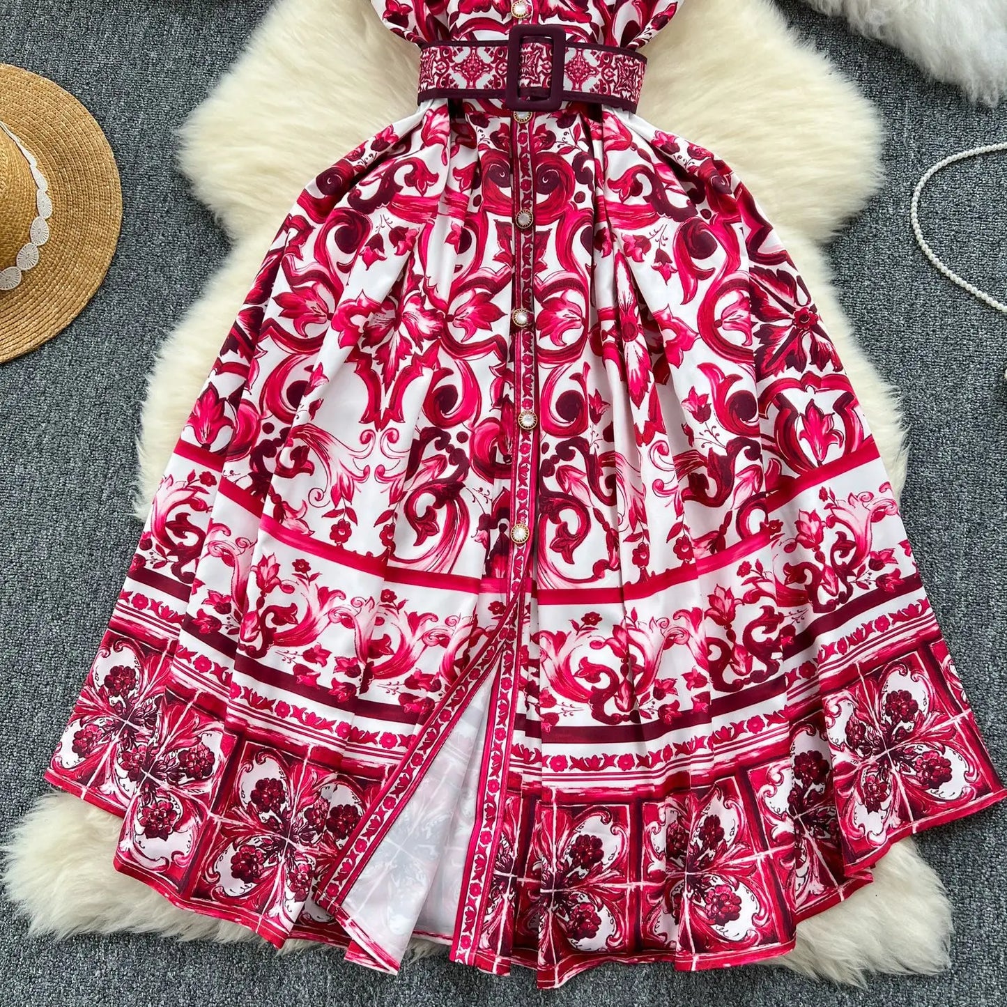 CM.YAYA Women V-neck Elegant Sleeveless Midi Dress 2024 Summer Belt Court Style Streetwear Africa Party Club Dresses Vestidos