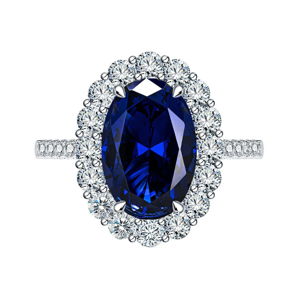 Blue Sapphire Sterling Silver Ring