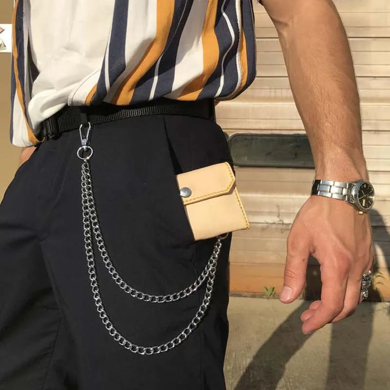 Punk Double Layer Silver Waist Chain