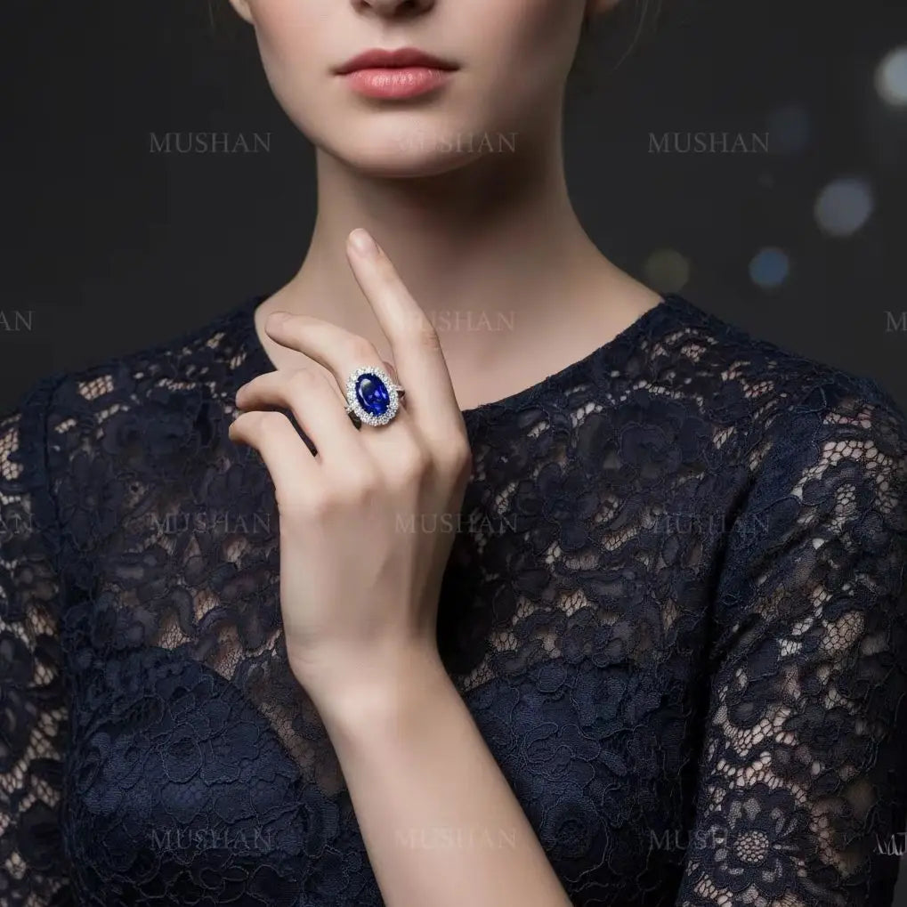 Blue Sapphire Sterling Silver Ring