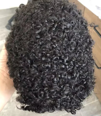 Undetectable Curly Human Hair Toupee Replacement for Women
